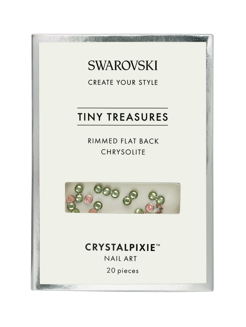 Swarovski Tiny Treasures - Rimmed FB Chrysolite
