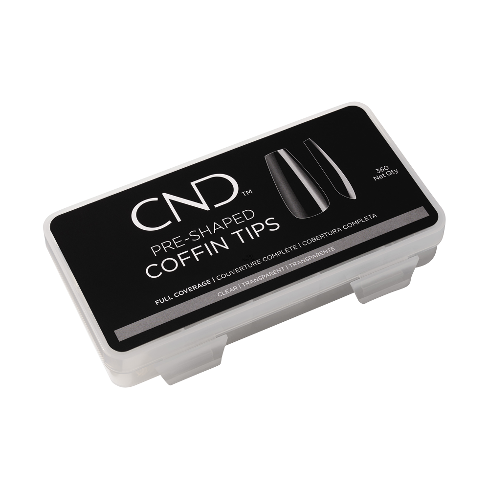 CND™ TIPS - Coffin Tips 360pk (Pre-Shaped)