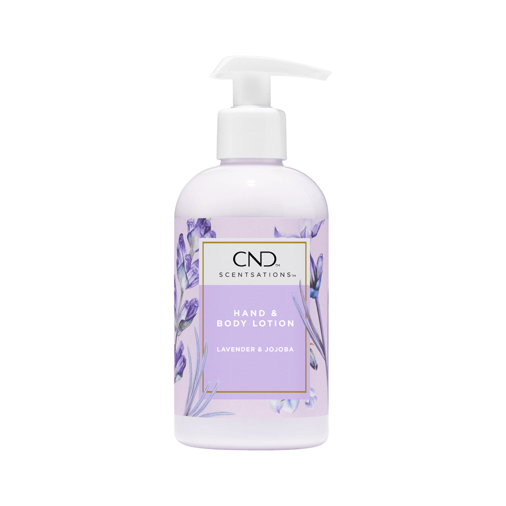 Single pump bottle of lavender and jojoba body lotion.
