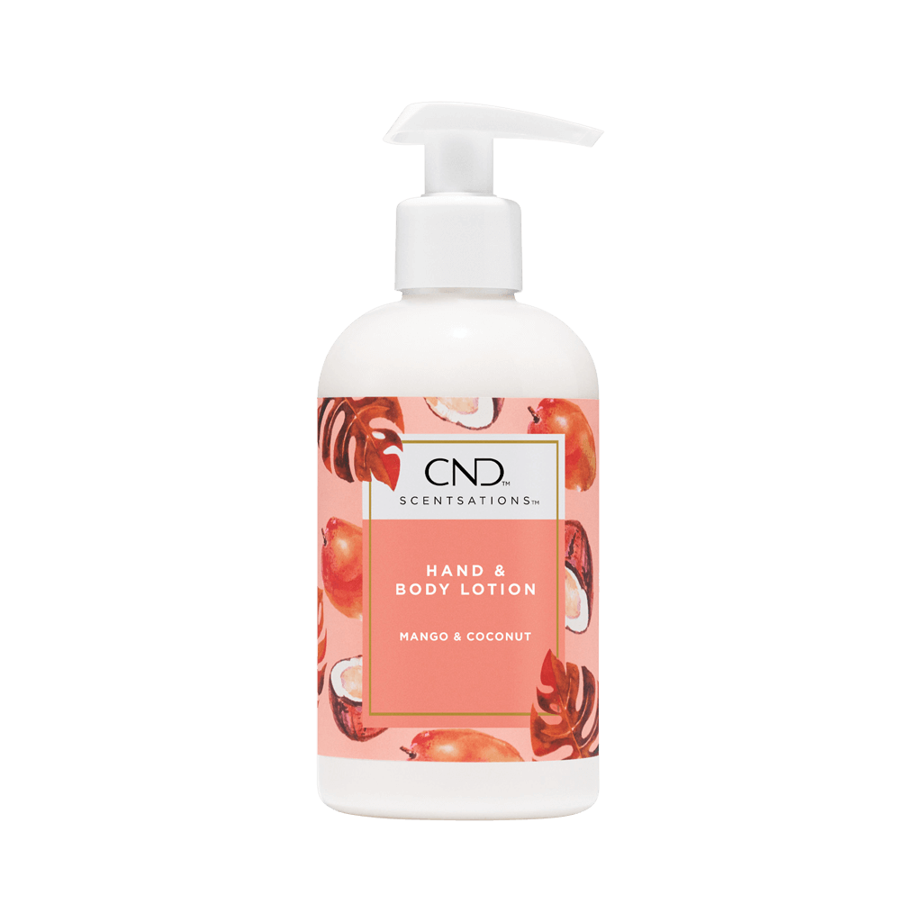 Single pump bottle body lotion peach colour label.