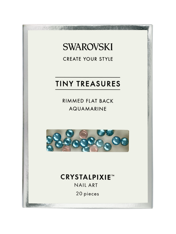 Swarovski Tiny Treasures - Rimmed FB Aquamarine