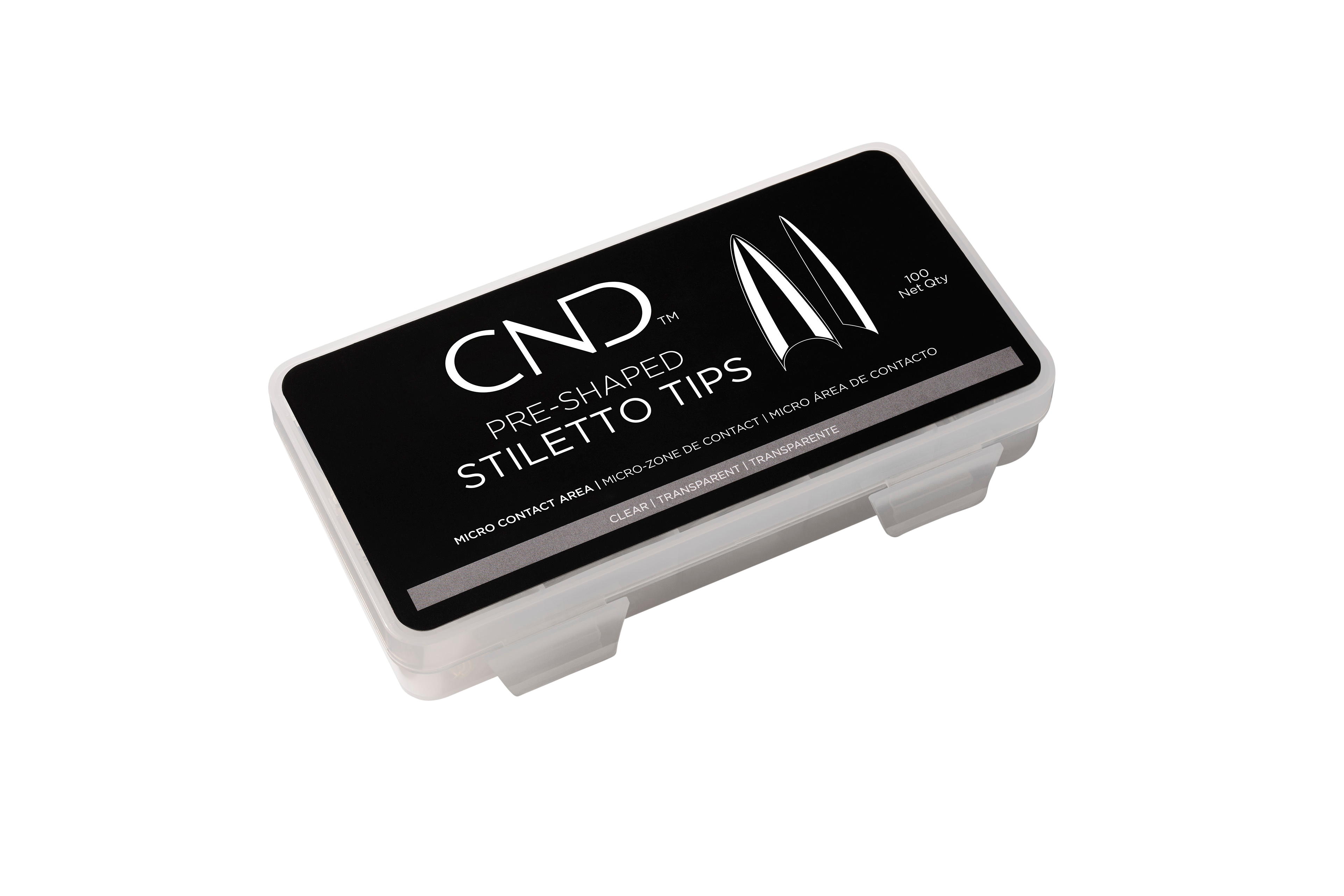 CND™ TIPS - Stiletto Tips 100pk (Pre-shaped)