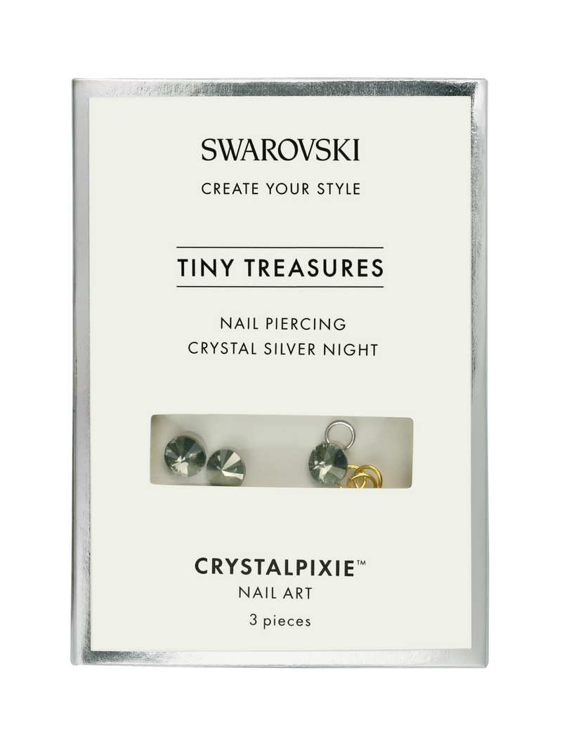 Swarovski Tiny Treasures - Nail Piercing Crystal Silver Night (Professional Only)