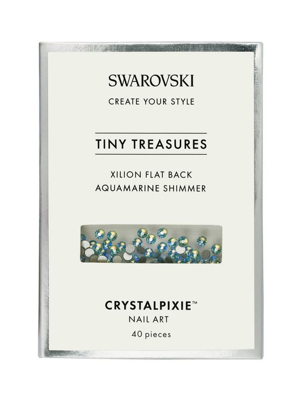 Swarovski Tiny Treasures - Xilion FB Aquamarine Shimmer