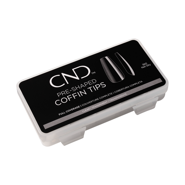 CND™ TIPS - Coffin Tips 360pk (Pre-Shaped)