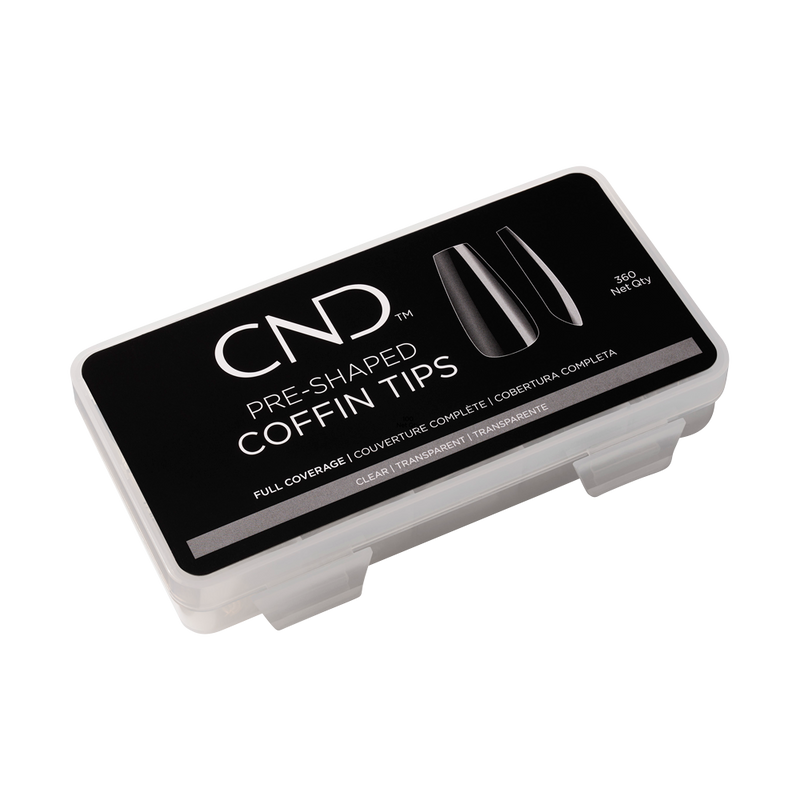 CND™ TIPS - Coffin Tips 360pk (Pre-Shaped)