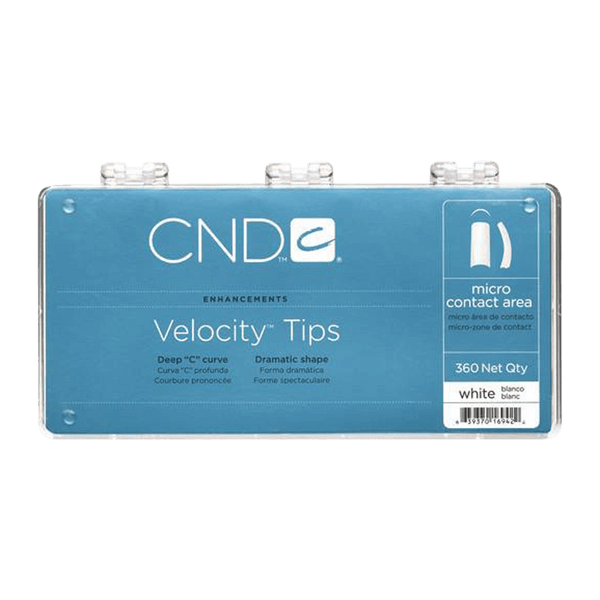 CND - Velocity Tips White - 360Pk
